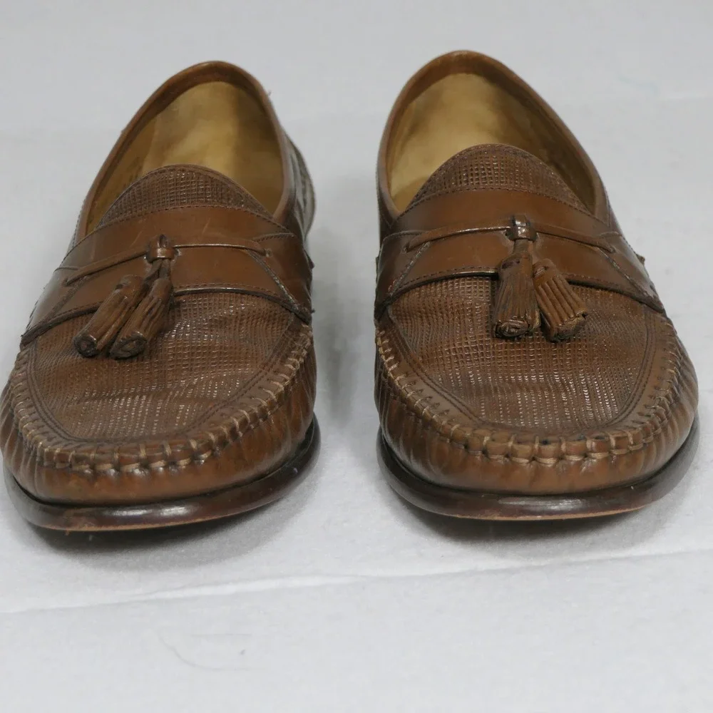 Florsheim Mens Tassel Loafers 11.5 D Brown Leather Bio‎ Comfort 12047 Oxford